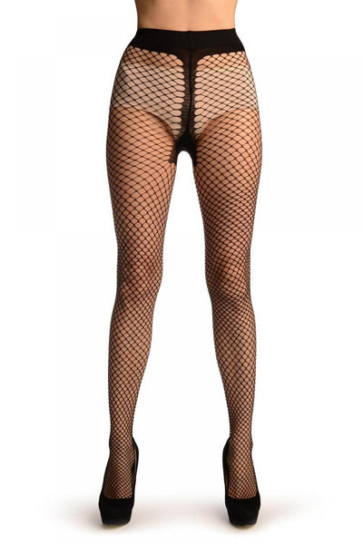 Black Medium Mesh Luxury Fishnet Tights