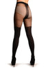 Black Faux Stockings With Sheer Top Tights