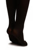 Black Faux Stockings With Suspenders & Sheer Top Tights