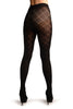Black With Sheer Large Mesh Tights