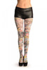 Boom Zap Japanese Girl Collage Printed Tights