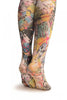 Boom Zap Japanese Girl Collage Printed Tights