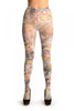 Boom Zap Japanese Girl Collage Printed Tights