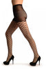 Black With Silver Lurex Luxurious Duble Mesh Fishnet Tights