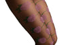 Black With Pink Flowers Tights