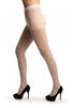 White With Silver Lurex Tights